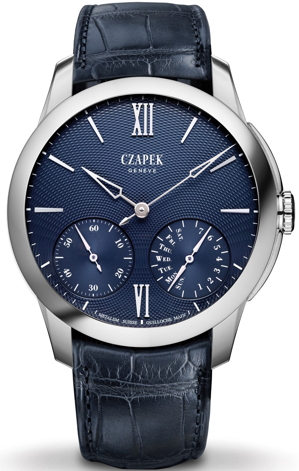 Czapek Watch Quai des Bergues Guilloche Ricochet Steel Aqua Blue Limited Edition Guilloche Ricochet Steel Aqua Blue Image 1