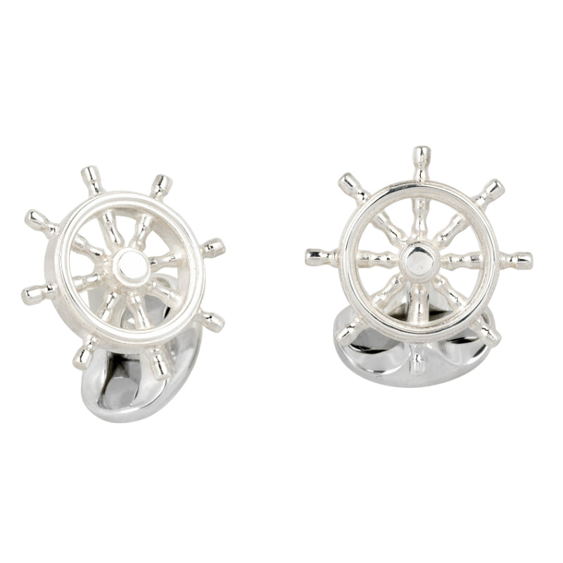 Deakin & Francis Sterling Silver Ship Wheel Cufflinks C0790X0001