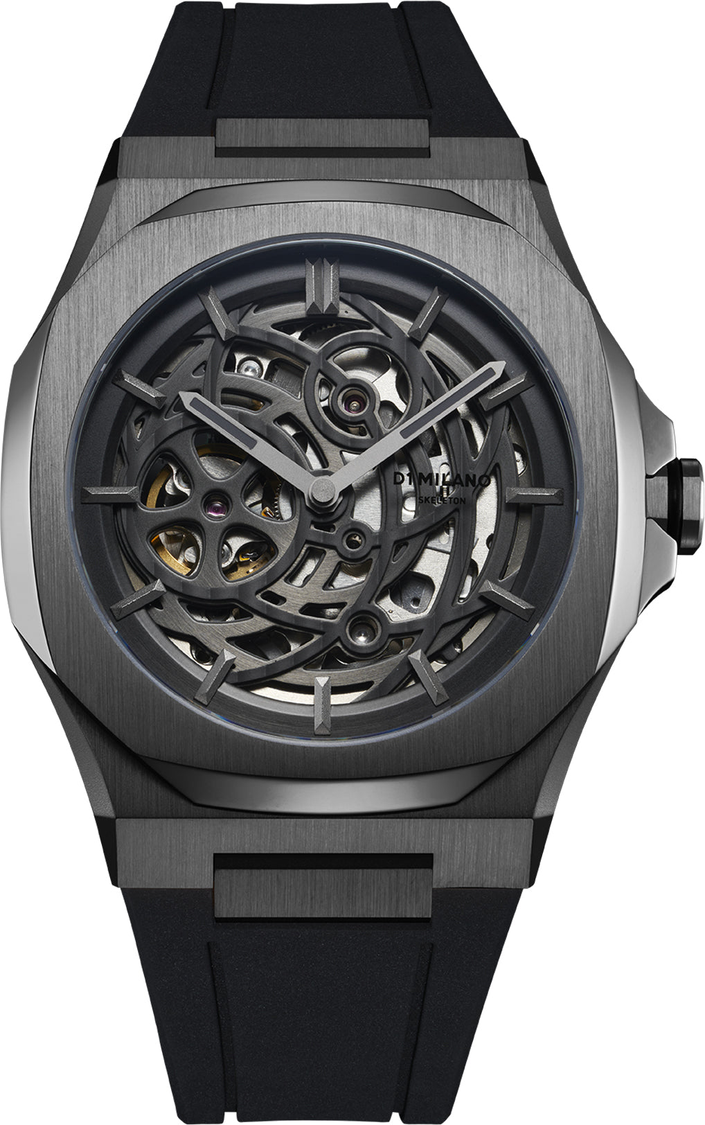 D1 Milano Watch Skeleton Gun Metal D1-SKRJ11