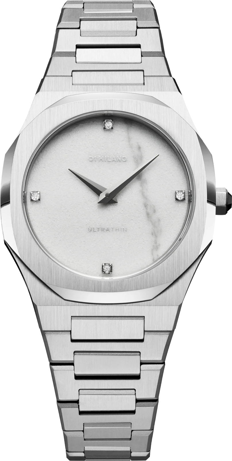 D1 Milano Watch Ultra Thin Marble Silver D1-UTBL13