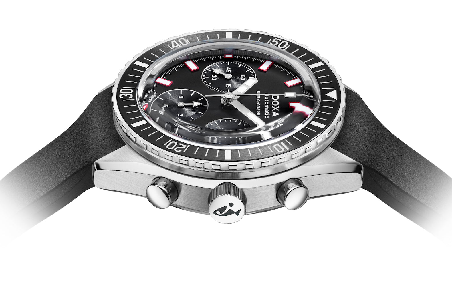 Doxa Sub 200 C-Graph II Sharkhunter Rubber Watch 797.10.101.20 Image 4