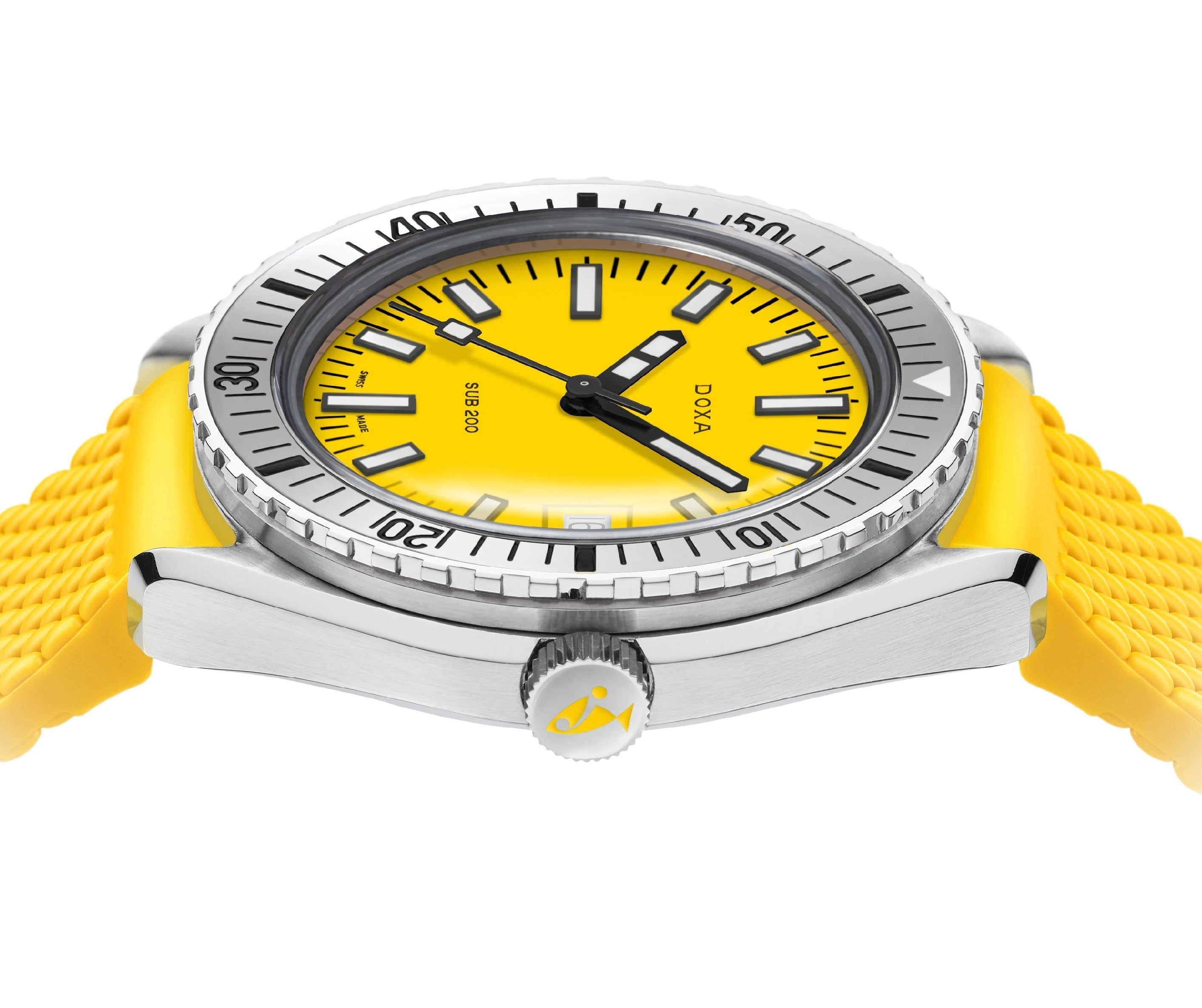 Doxa Sub 200 Divingstar Yellow Rubber Watch 796.10.361.31 Image 2