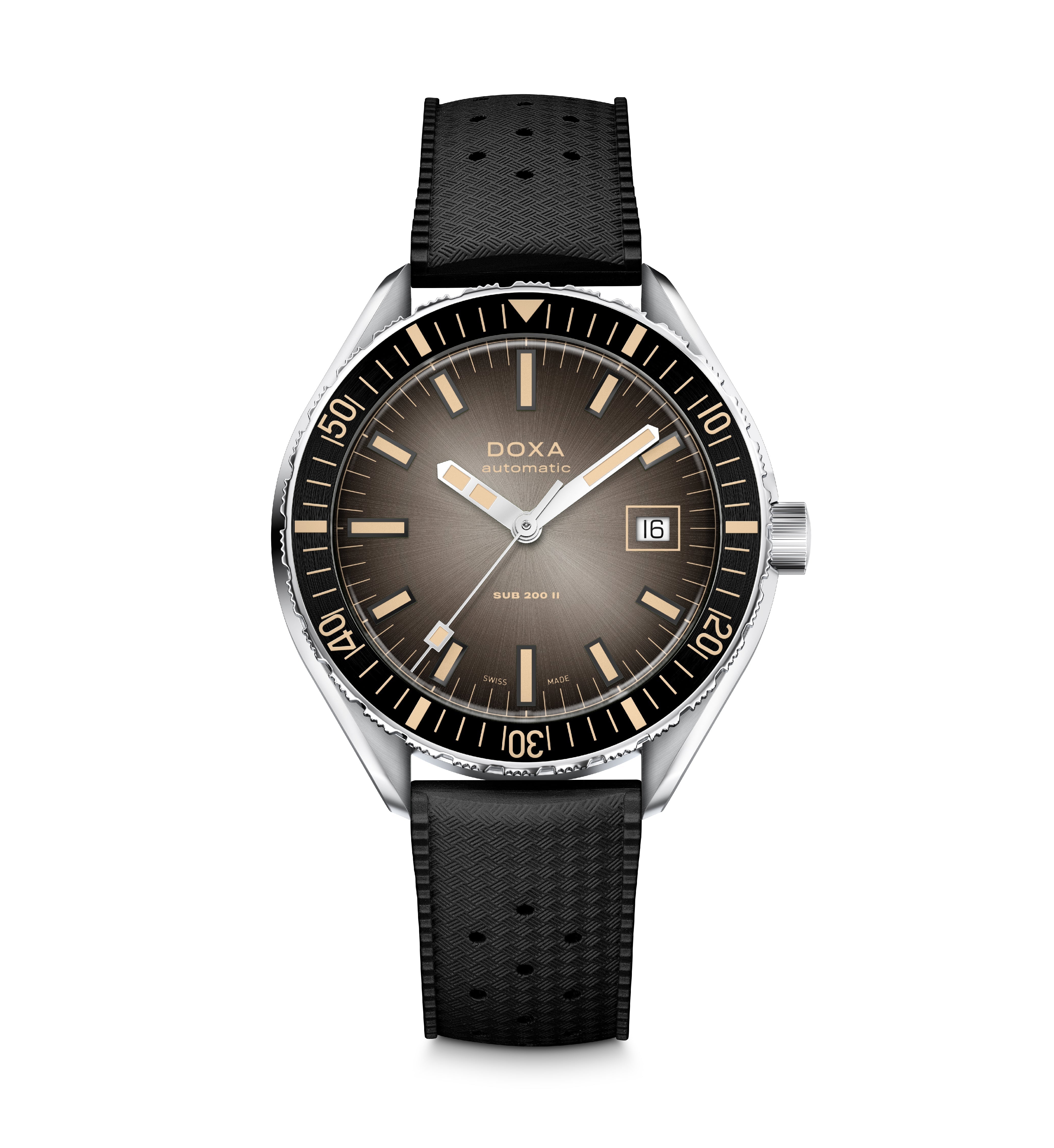 Doxa Sub 200 II Sharkhunter Vintage Rubber Watch DXA-324 Image 1
