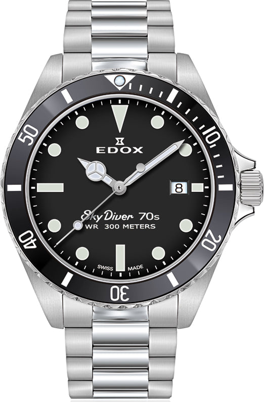 Edox Watch Skydiver 3 Hands Quartz 53017 3NM NI