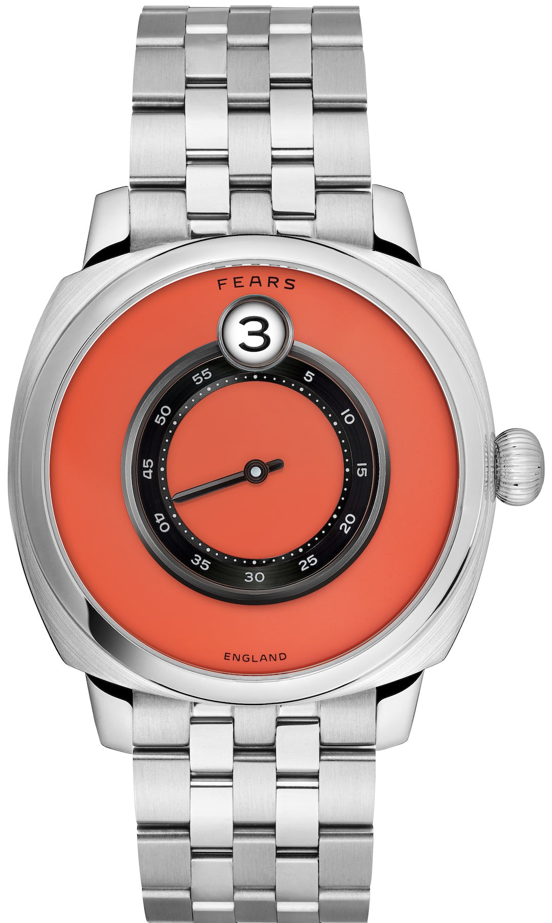 Fears Brunswick 40.5 Jump Hour Coral Lacquer Bracelet Watch BS240.500A.114.125 Image 1
