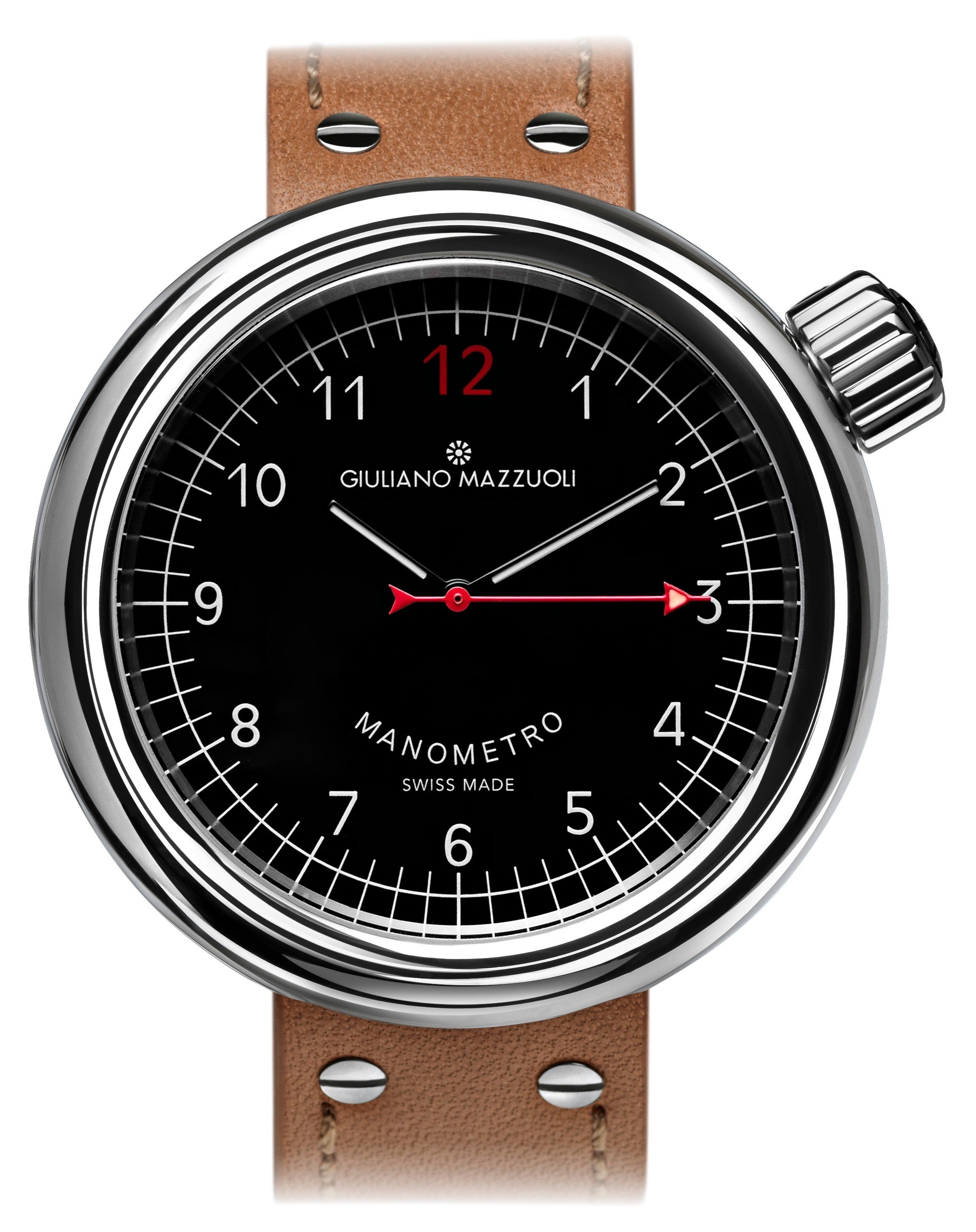 Giuliano Mazzuoli Manometro Polished Black Watch MRP02N Image 1