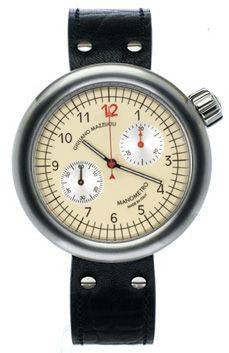 Giuliano Mazzuoli Manometro Chronograph Ivory Dial MC02N Black Strap