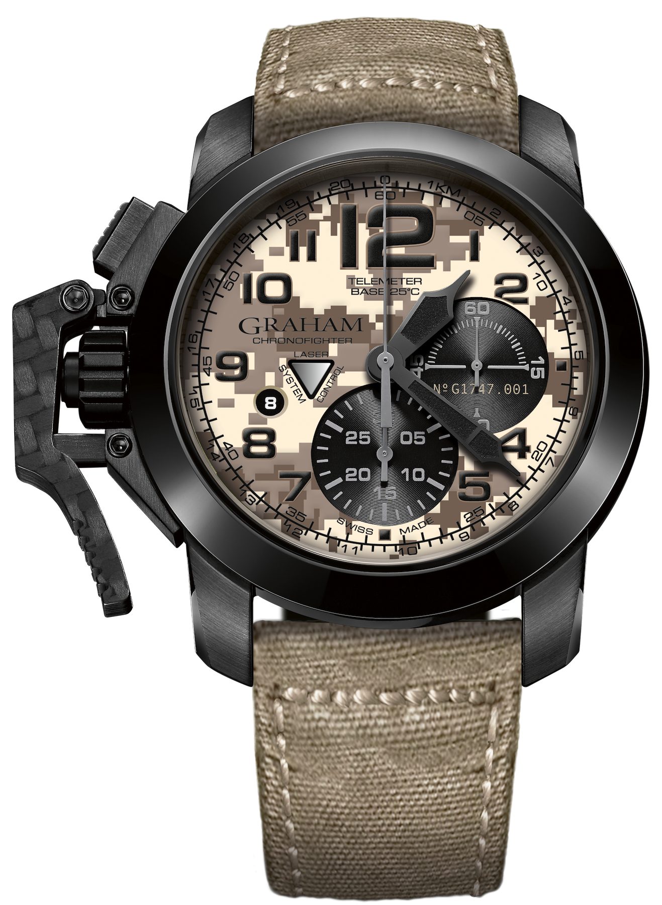 Graham Watch Chronofighter Black Arrow Digicamo 2CCAU.E05A.BEIGE CANVAS