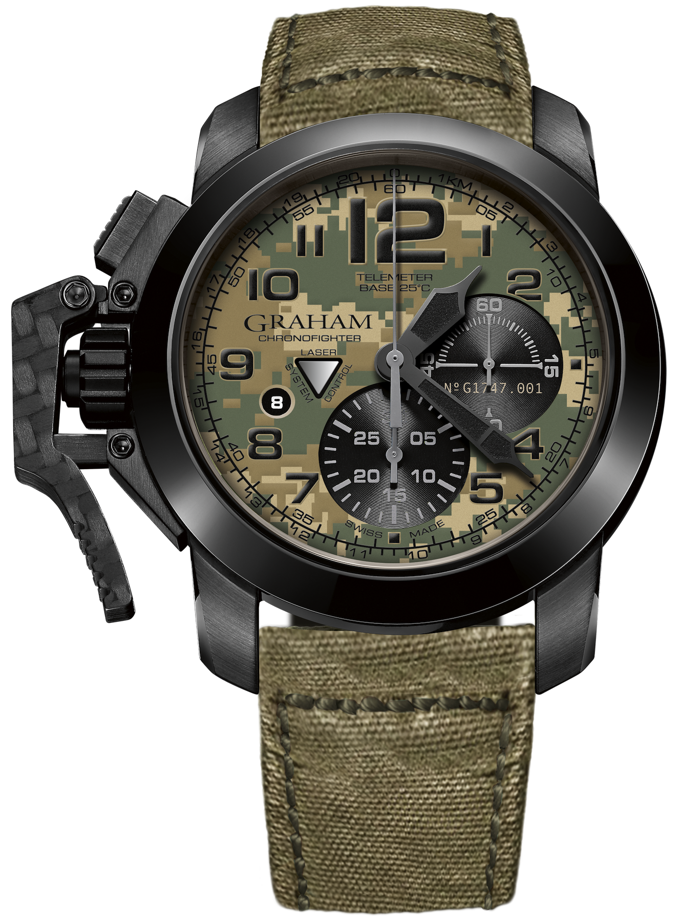 Graham Watch Chronofighter Black Arrow Digicamo 2CCAU.G05A.GREEN CANVAS
