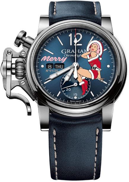 Graham Watch Chronofighter Vintage Nose Art Merry Limited Edition 2CVAS.U06A.L129S