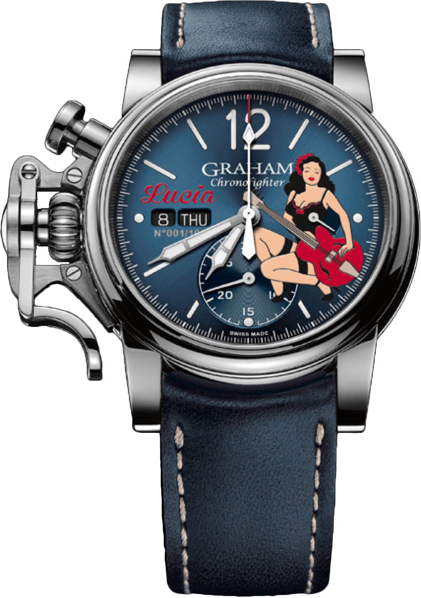 Graham Watch Chronofighter Vintage Nose Art Lucia Limited Edition 2CVAS.U11A.L129S
