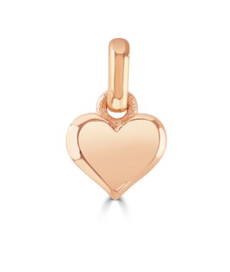 Little Star Rose Gold Plated Sterling Silver Heart Charm LSC0385