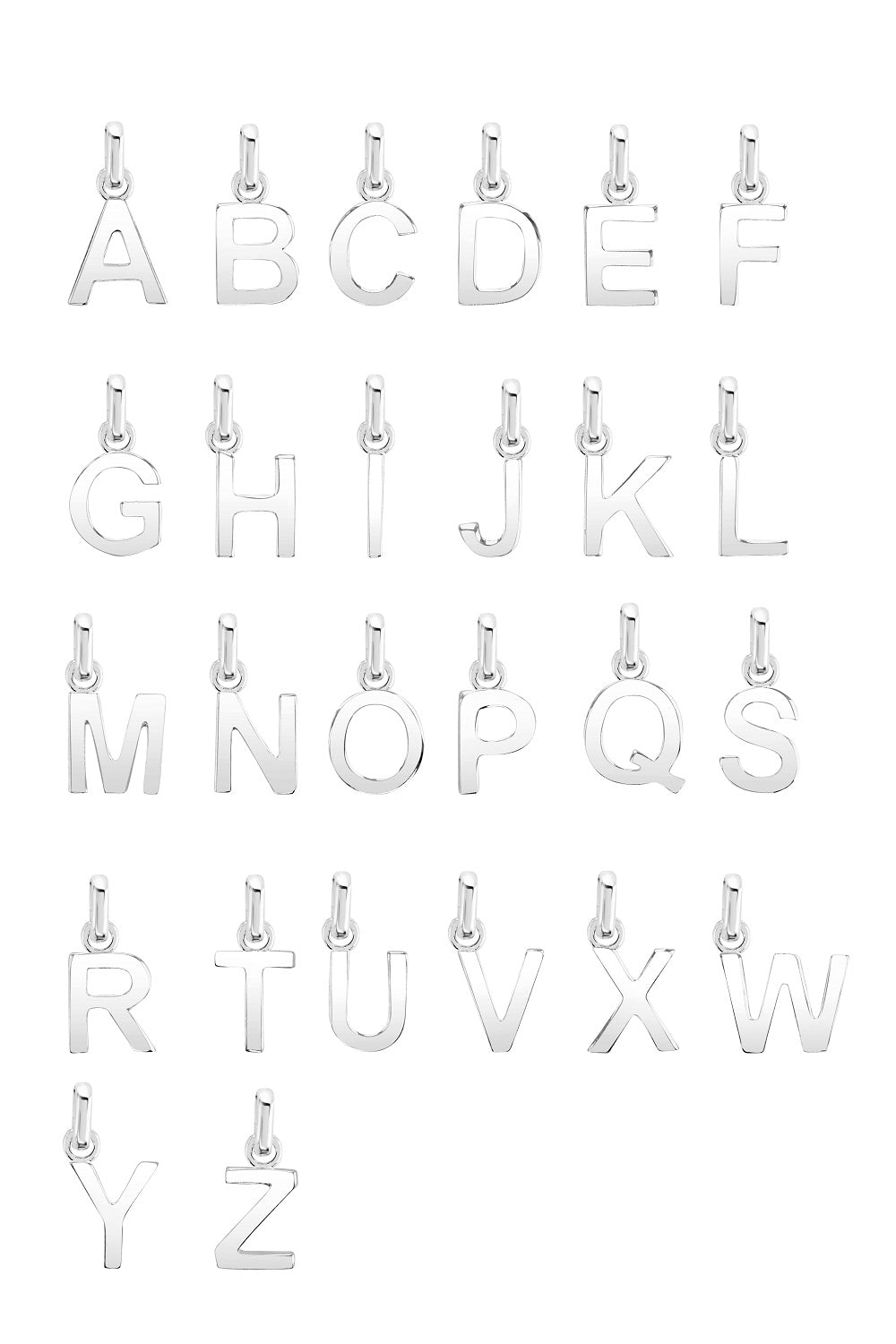 Little Star Sterling Silver Alphabet Letter Customisable Pendant LSB0408_2