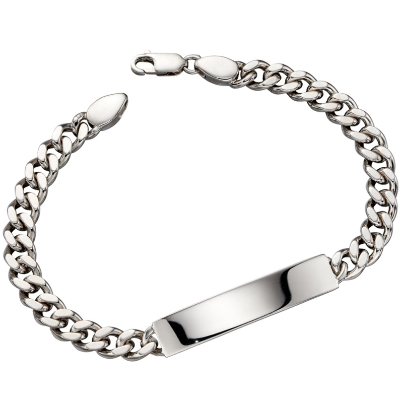 Little Star Sterling Silver Cameron Mens ID Bracelet LSB0203