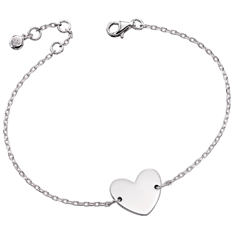 Little Star Sterling Silver Nancy Heart Adult Bracelet LSB0176