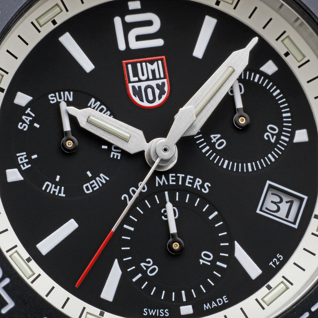 Luminox Sea Pacific Diver Chronograph 3140 Black White Watch XS.3141 Image 5