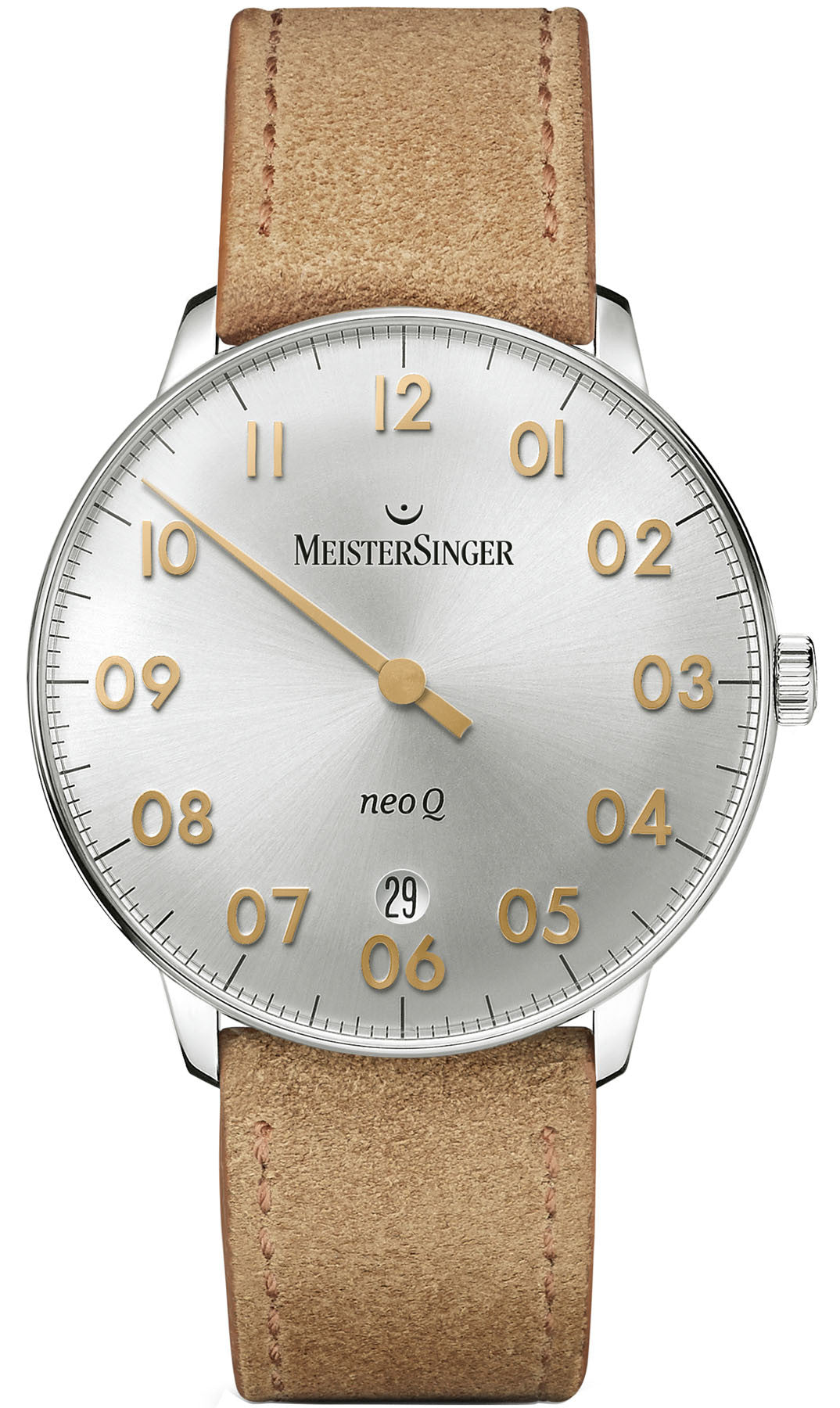 MeisterSinger Watch NEO Q NQ901GN Suede Cognac Image 1