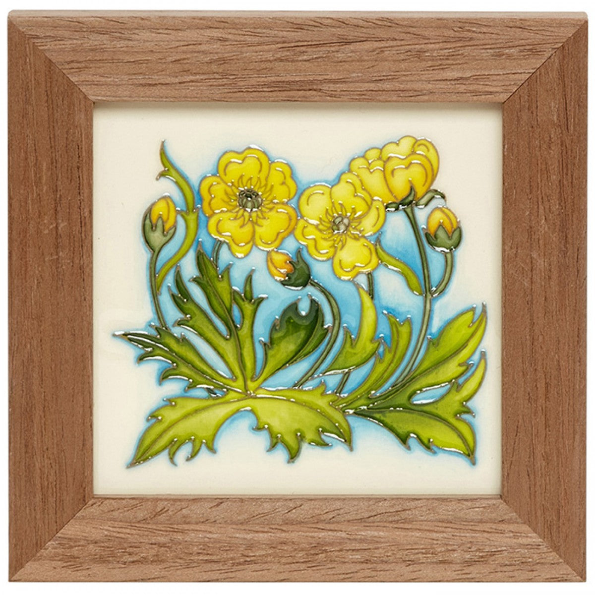 Moorcroft Wildflower Medley Buttercup Plaque MCR-311