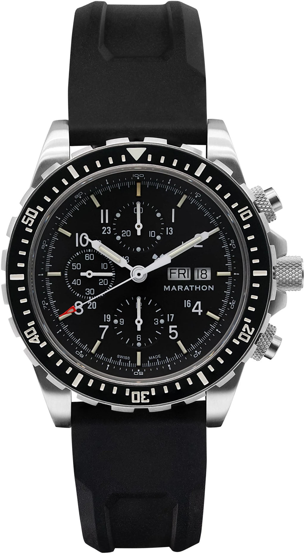 Marathon Watch Dive Jumbo Diver Pilots Automatic Chronograph CSAR WW194014SS-0130