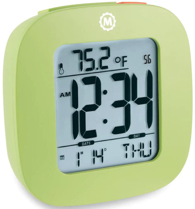 Marathon Clock Compact Alarm Temperature & Date Green CL030058-GR-00-NA