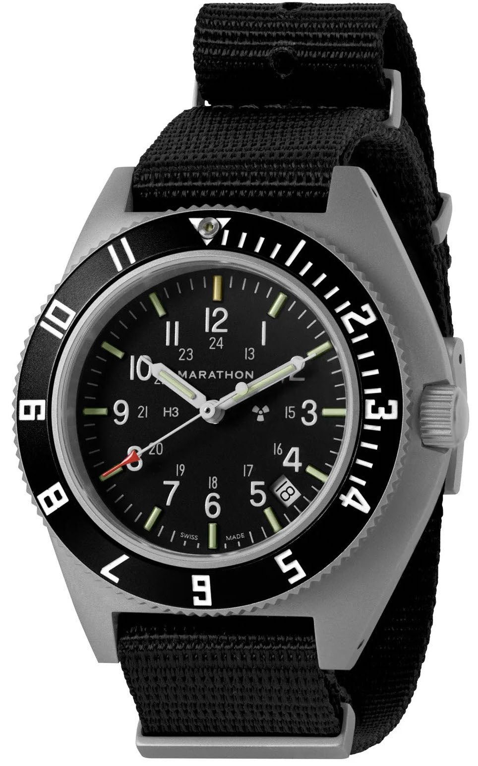Marathon Watch Steel Navigator Nylon Defstan SSNAV-D Nylon Defstan