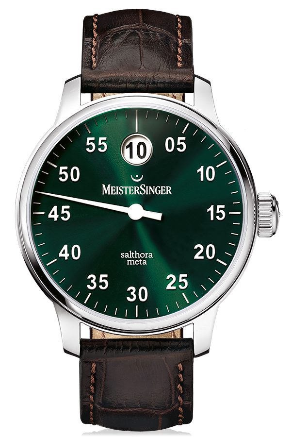 MeisterSinger Watch Salthora Meta SAM909 Croco Print Brown