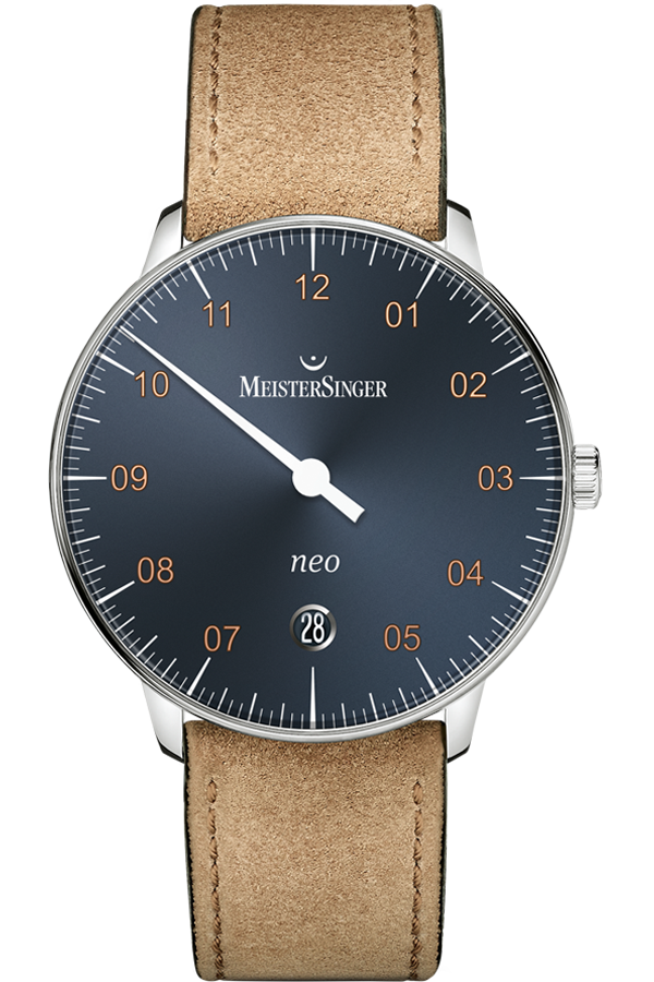 MeisterSinger Watch Neo Suede Cognac NE917G Suede Cognac