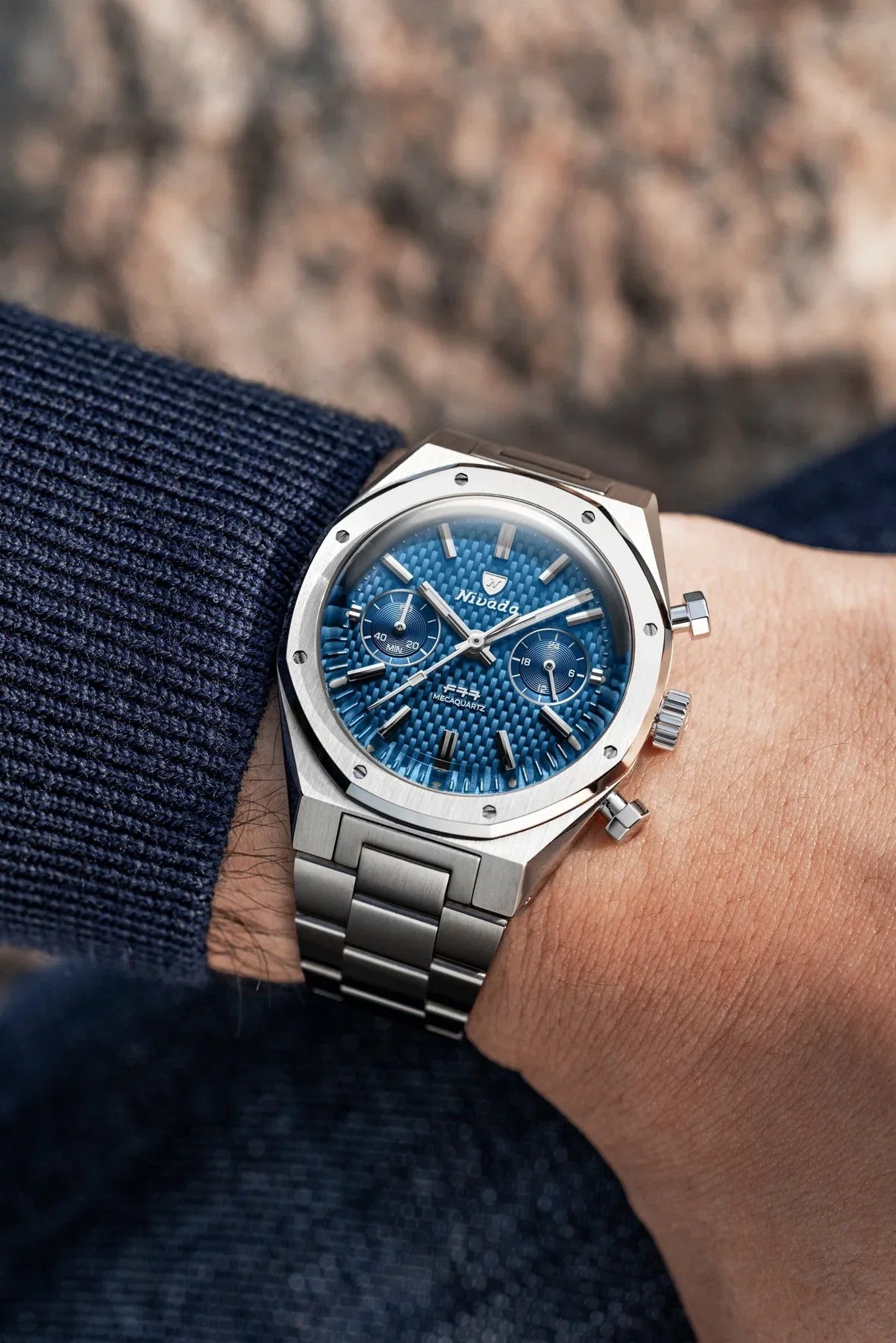 nivada-grenchen-f77-chrono-mecaquartz-blue-mk2-38mm-watch-68000q77-image