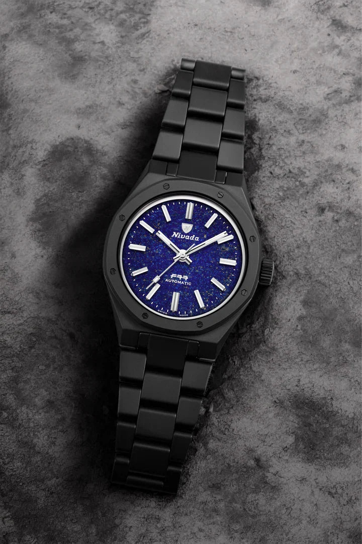 nivada-grenchen-watch-f77-black-ceramic-lapis-lazuli-68022a77