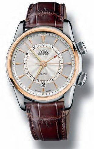 Oris Watch Artelier Alarm 18K Crocodile 01 908 7607 6351-07 1 22 73FC