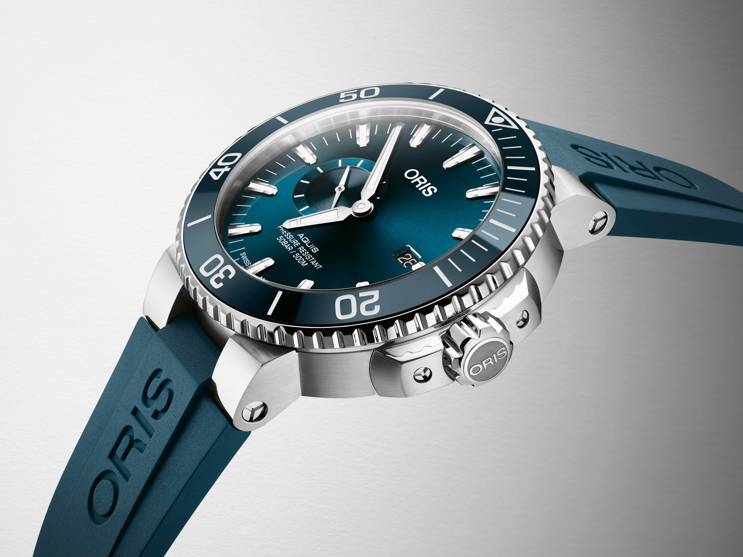 Oris Aquis Date Small Seconds Rubber Watch 01 743 7733 4155-07 4 24 69EB Image 2