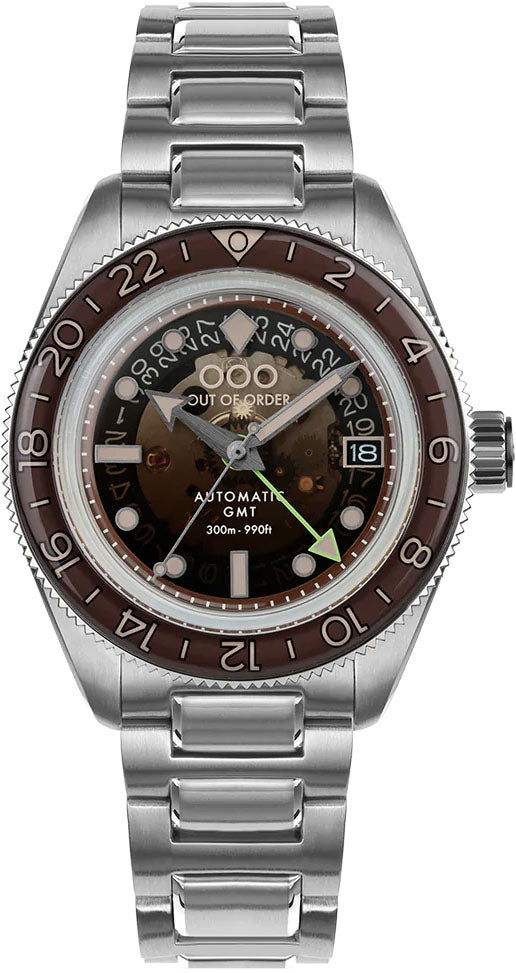 Out Of Order Shaker Cuba Libre Automatic GMT Limited Edition Watch OOO.001-25.CL.BAND.SS