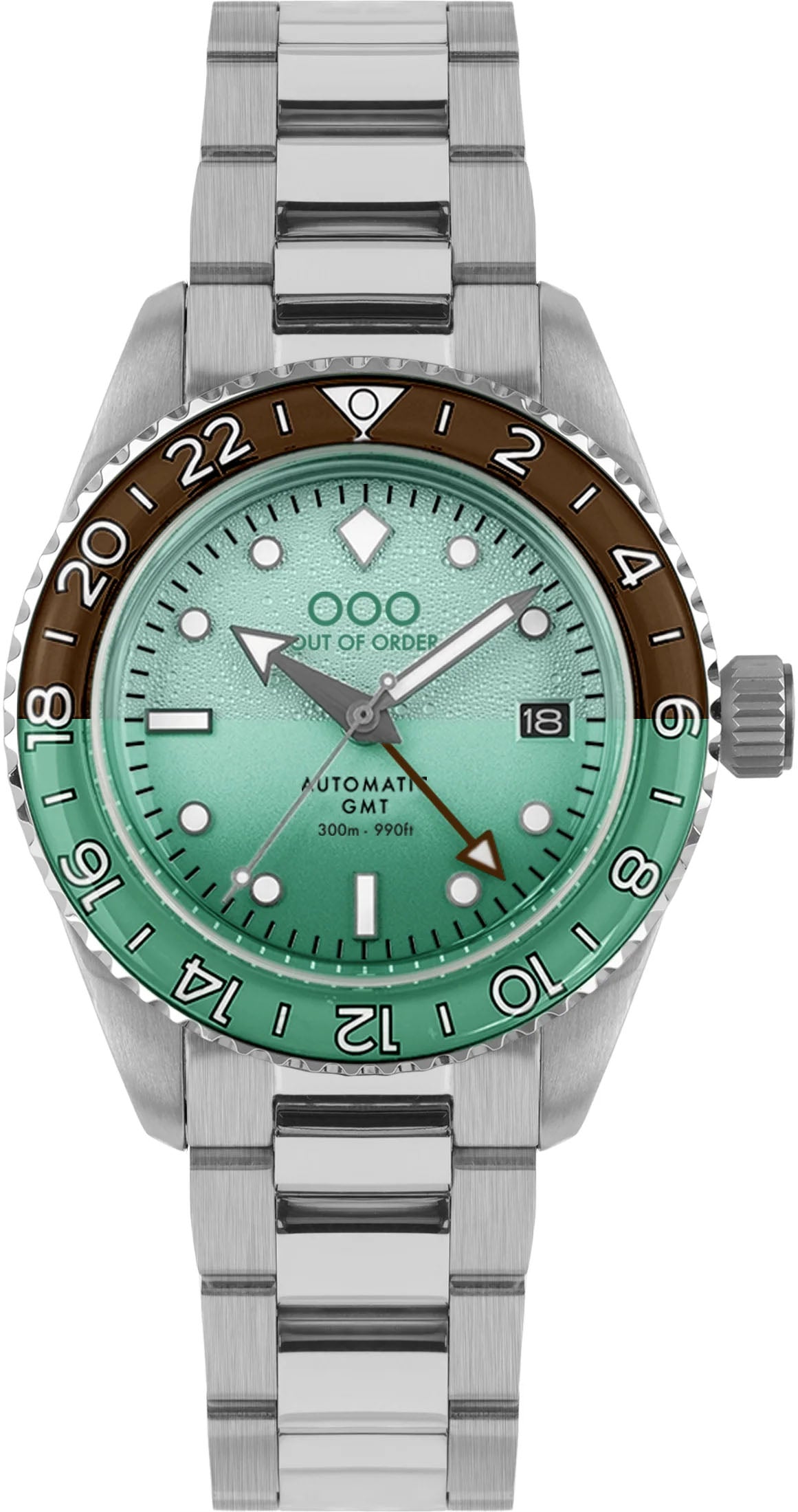 Out Of Order Shaker After 8 Automatic GMT Ultra Brushed Watch OOO.001-25.BAND.AE.SS