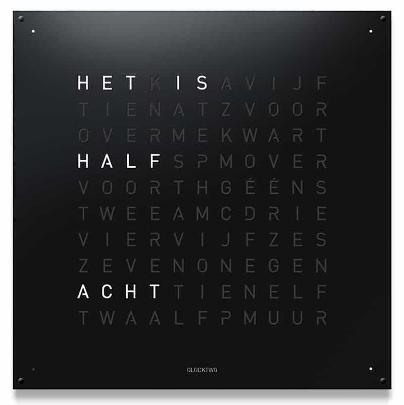 QLOCKTWO 180 Black Pepper Wall Clock 180cm Q180ENBLPC