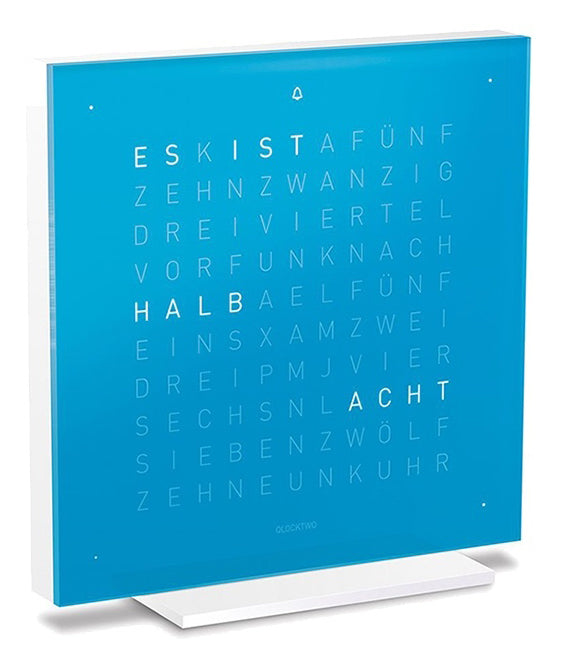 QLOCKTWO Touch Pure Blue Candy Table Clock T4PENBC