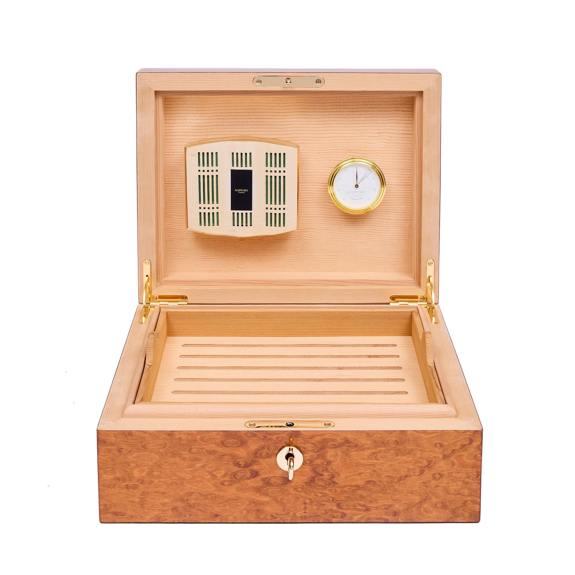 Rapport Brompton Burr Walnut Medium Humidor RPT-195 Image 1