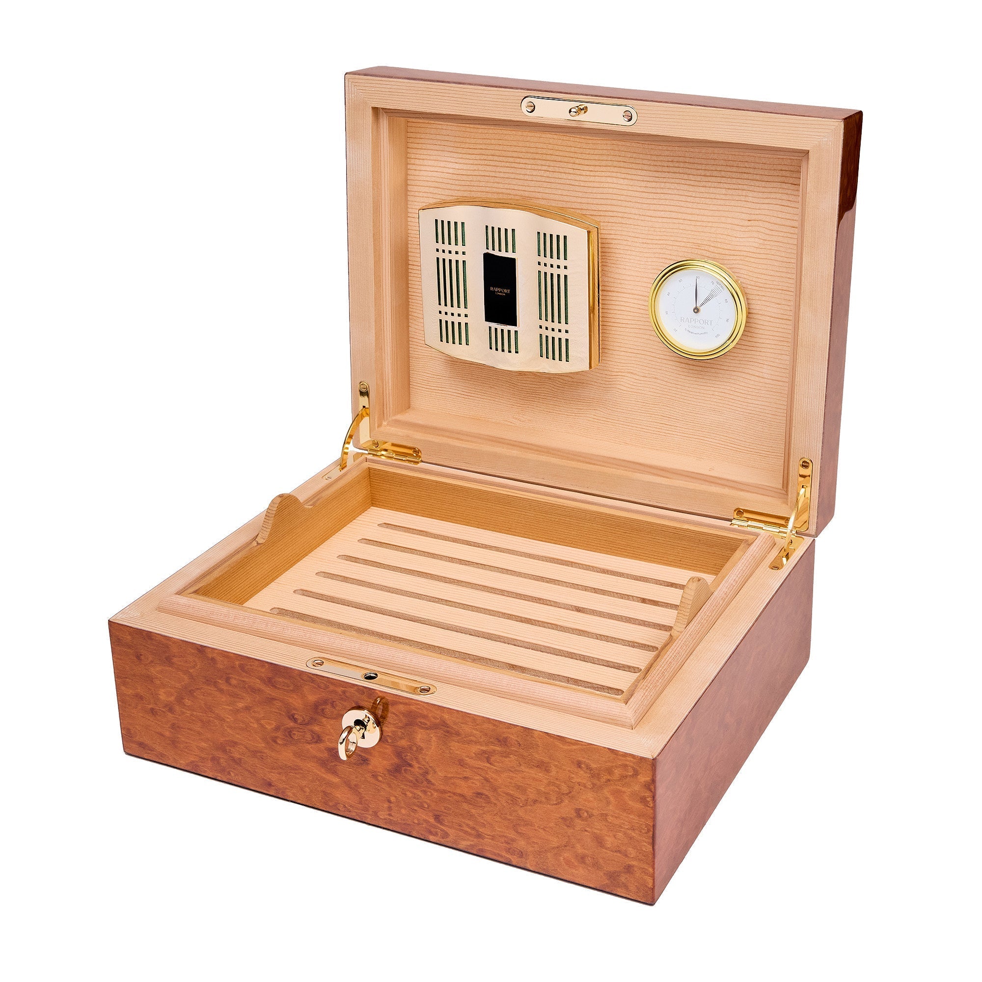 Rapport Brompton Burr Walnut Medium Humidor RPT-195 Image 2