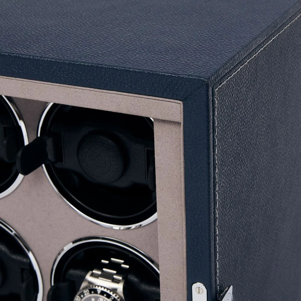 Rapport Watch Winder Quantum Quad Four Leather Blue W634 Image 4