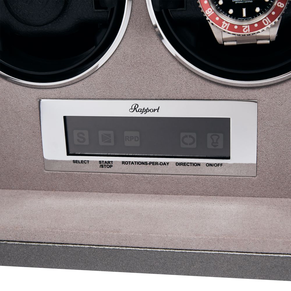 Rapport Watch Winder Quantum Quad Two Leather Grey W622 Image 4