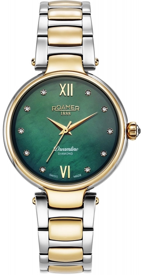 Roamer Watch Dreamline Green MOP Diamond 857847 47 79 50