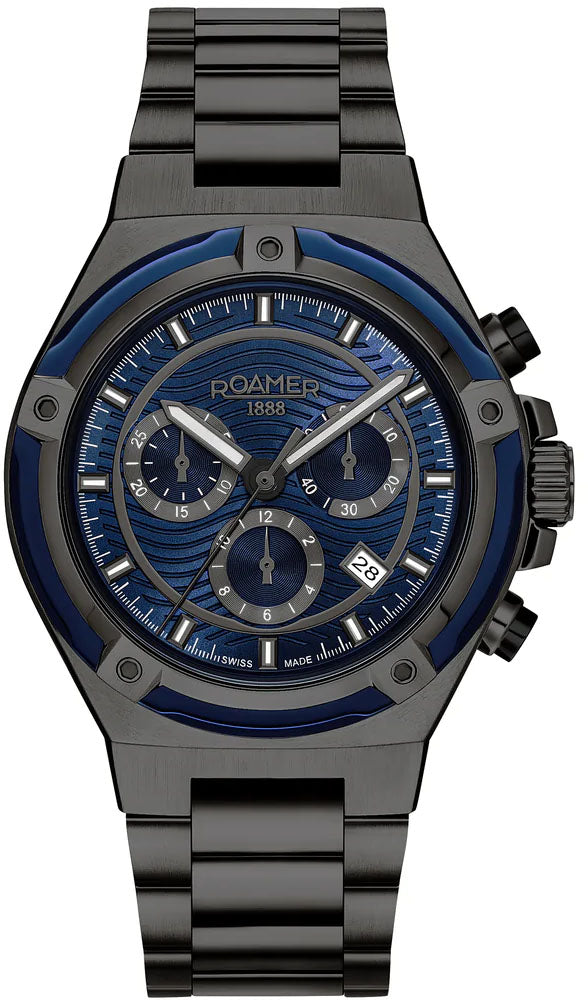Roamer Watch Tempomaster Chrono Blue 221837 44 45 20