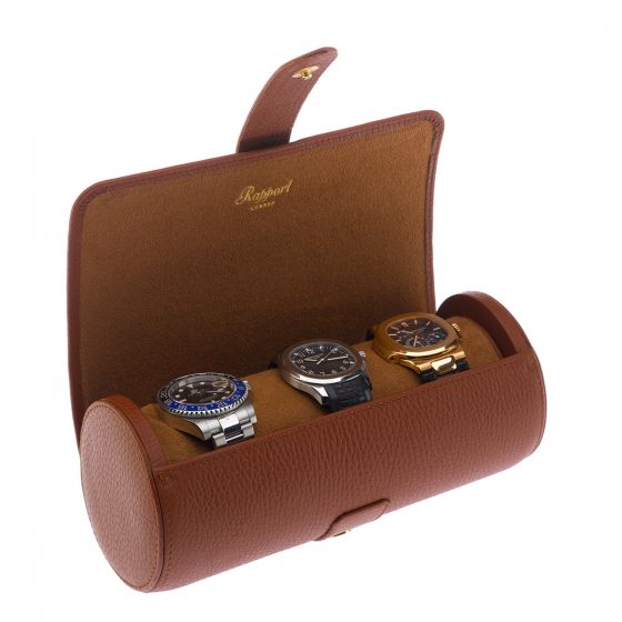 Rapport Watch Roll Berkeley Tan Three Watch D181