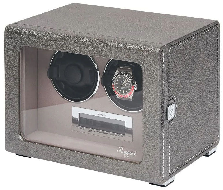 Rapport Watch Winder Quantum Quad Two Leather Grey W622