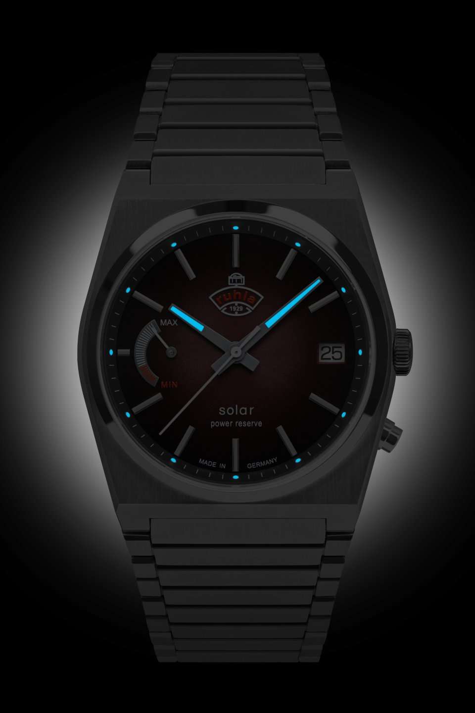 Ruhla 1929 Space Control Solar Power Reserve 40mm Watch 4640M3 Image 2