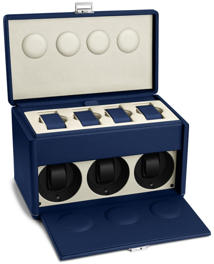 Scatola del Tempo Watch Winder 7RT Blue Off White 02069.BLWSIL Image 1