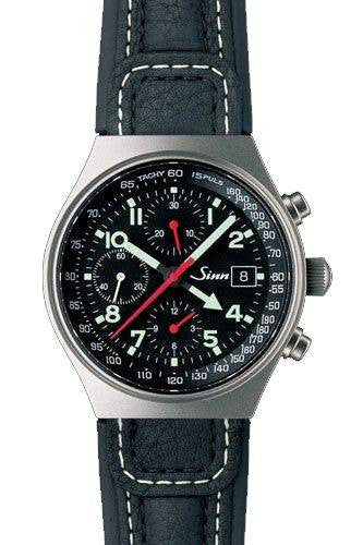 Sinn World Time Chronograph 144 GMT Ti Leather D 144.070 Leather Strap