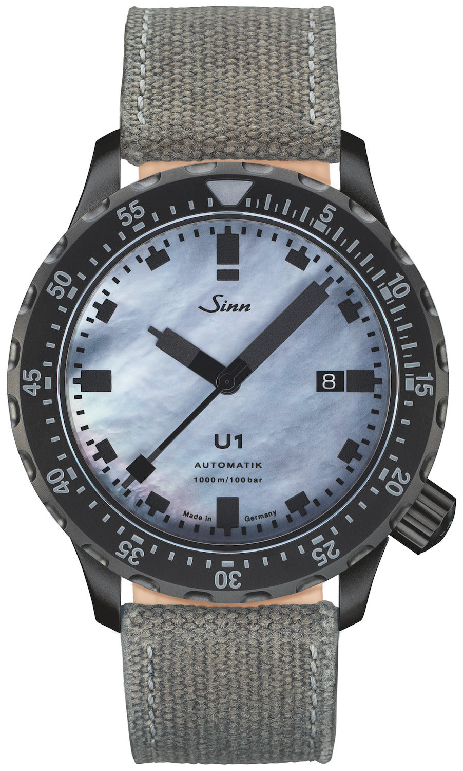 Sinn Watch U1 S Perlmutt S Leather Textile Limited Edition 1010.0242 Leather/Textile