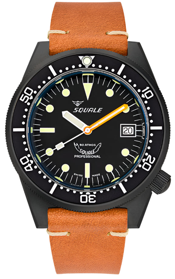 Squale Watch 1521 PVD Leather 1521PVD.P