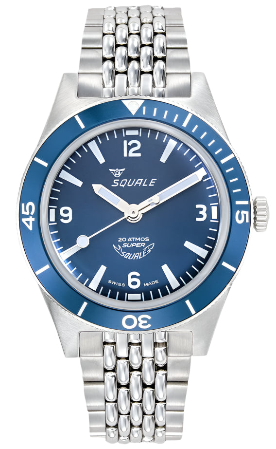 Squale Watch Supersquale Sunray Blue Bracelet SUPERMBLBL.AC