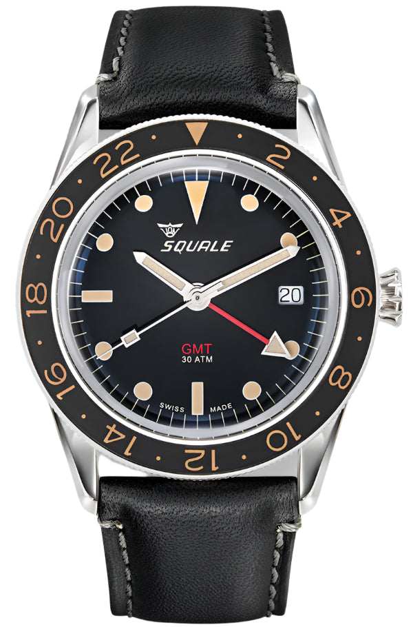 Squale Watch Sub-39 GMT Vintage Black SUB-39GMTV.PN